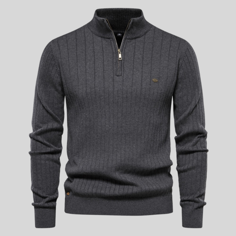 Antonio | Ribbed Zip Sweater