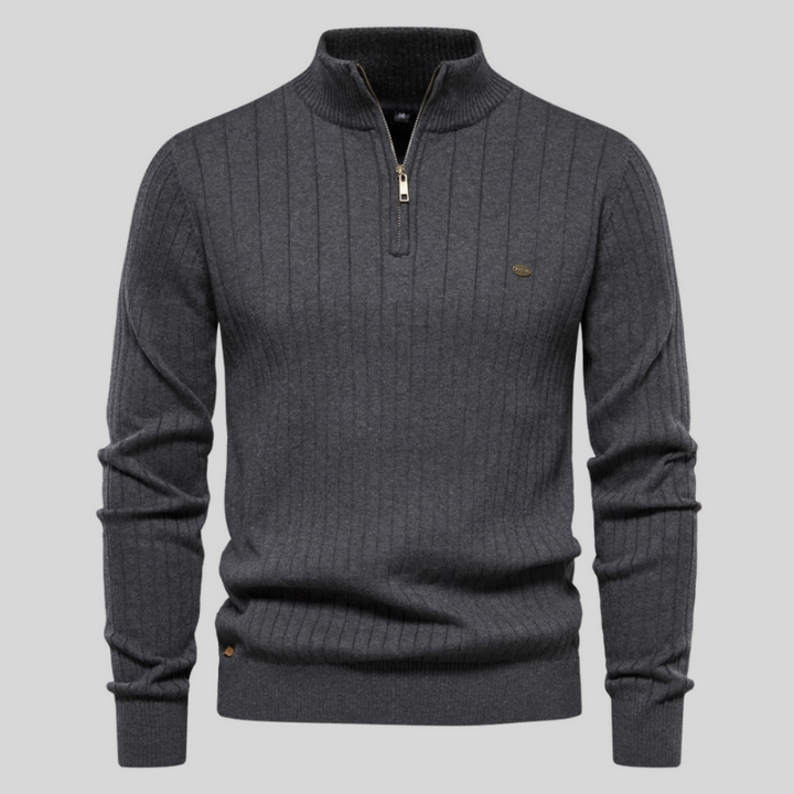 Antonio | Ribbed Zip Sweater