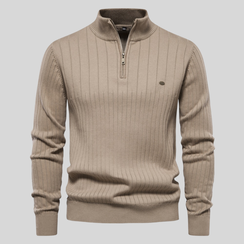 Antonio | Ribbed Zip Sweater