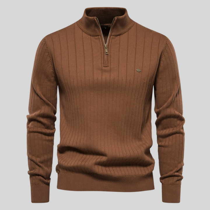 Antonio | Ribbed Zip Sweater