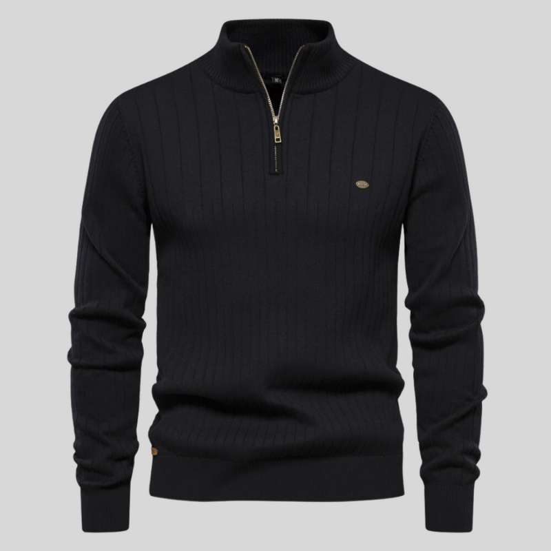 Antonio | Ribbed Zip Sweater