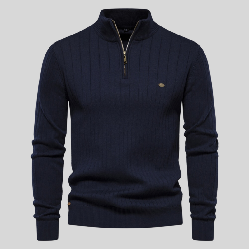 Antonio | Ribbed Zip Sweater