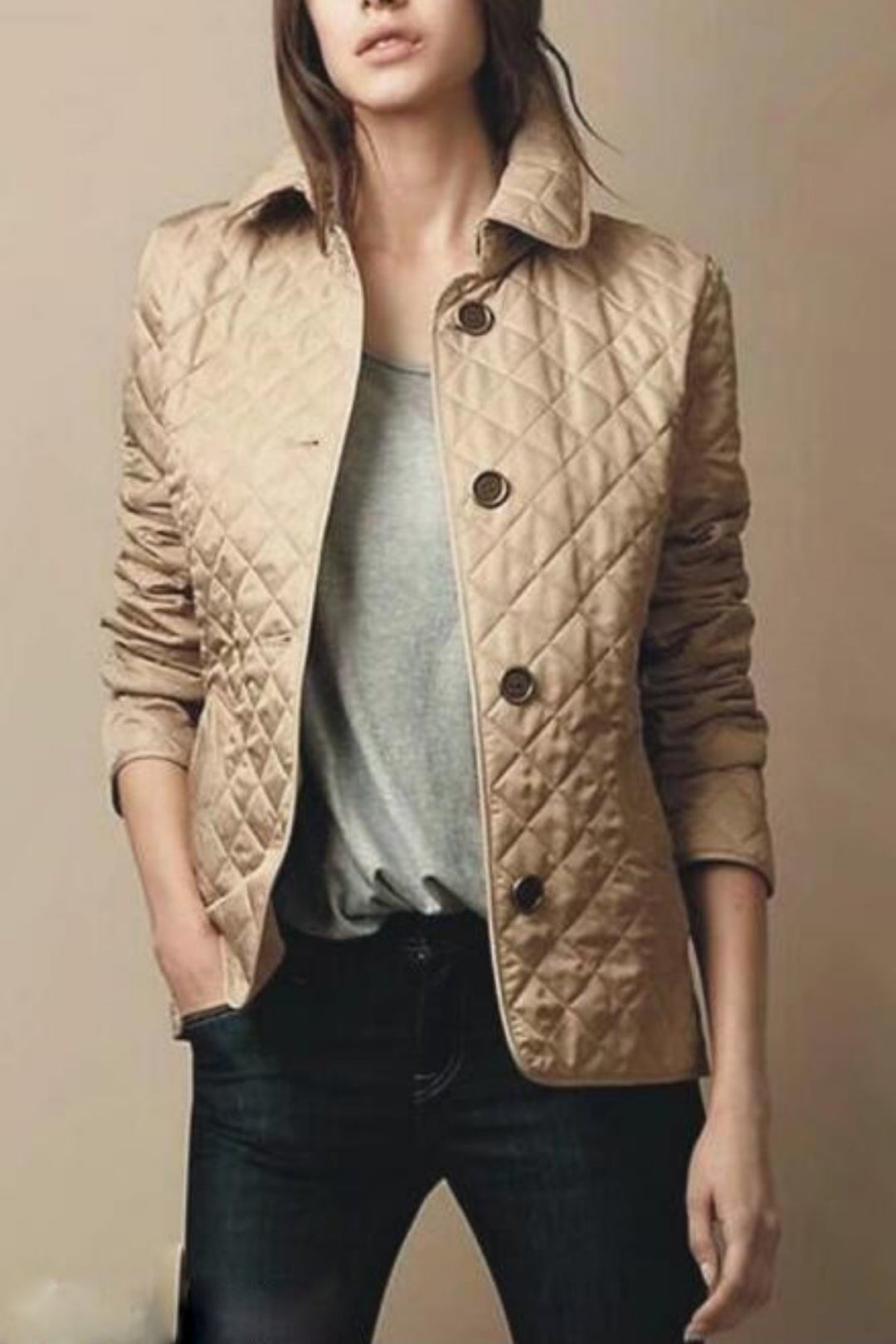 Esther™ Casual Turndown Collar Jacket