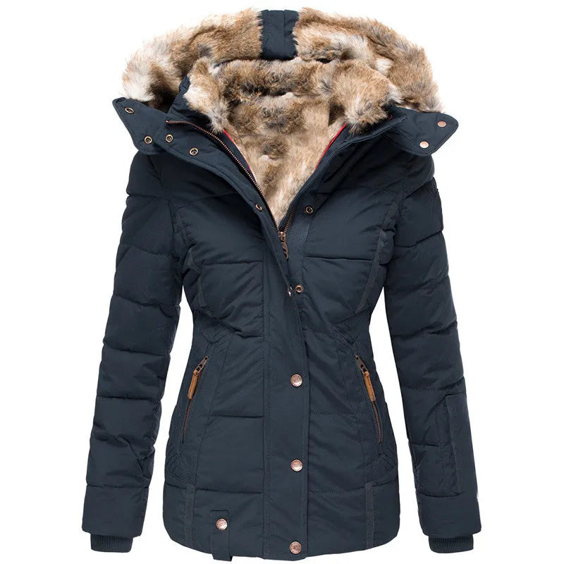 AUDRA | WARM WINTER COAT WITH FUR LINING