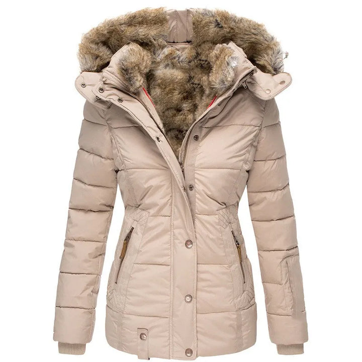 AUDRA | WARM WINTER COAT WITH FUR LINING