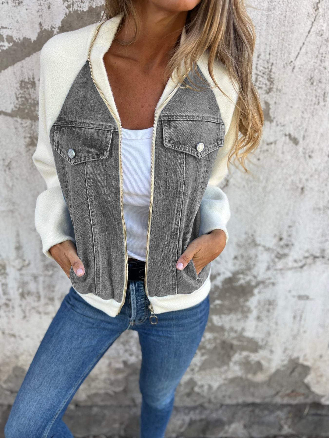 Ellia - Modern Jacket with Denim