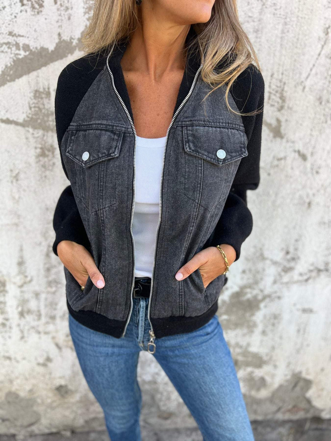 Ellia - Modern Jacket with Denim